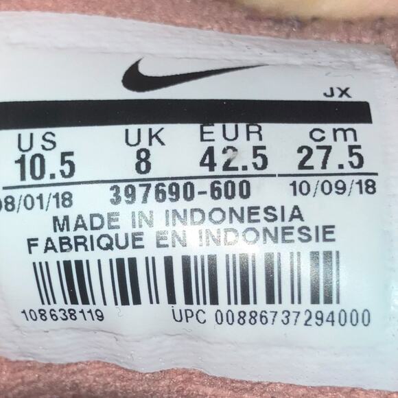 Nike Air Max Command Stardust 397690-600 Women’s 10.5 Pink/White Retro Trainer - Picture 5 of 6